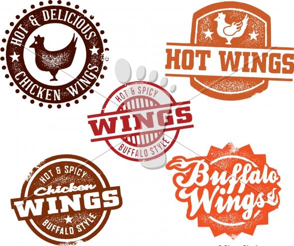 Hot Wing Logo - Hot Buffalo Chicken Wings Menu Design | StompStock - Royalty Free ...