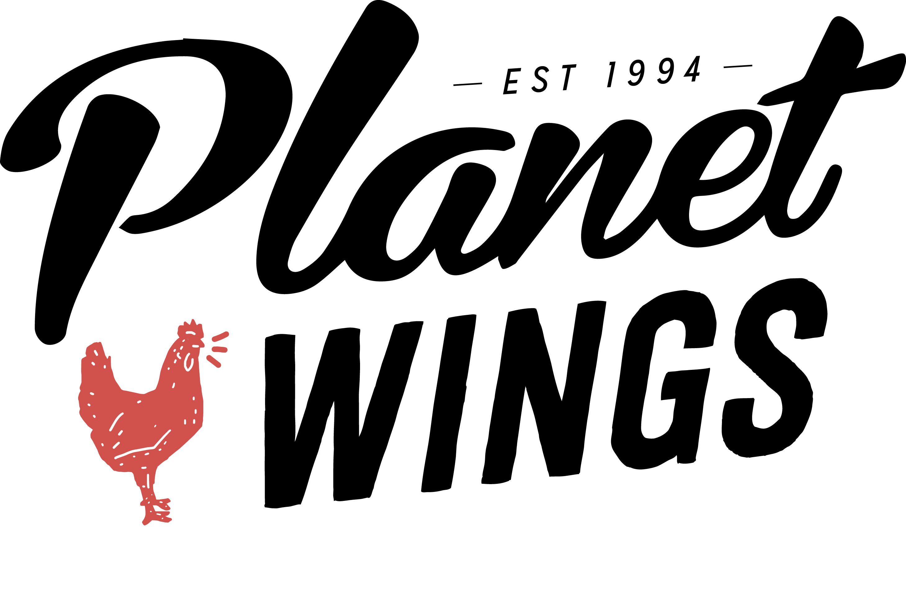 Hot Wing Logo - Planet Wings - Crave Flavor - Chicken Wings
