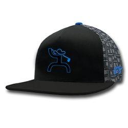 Blue Golf Logo - HOOey Black Grey Blue Golf Logo Snapback Cap Headwear