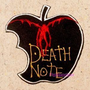 Death Note Logo - Death Note Apple Logo Patch Manga Anime Ryuk Lawliet Light Yagami