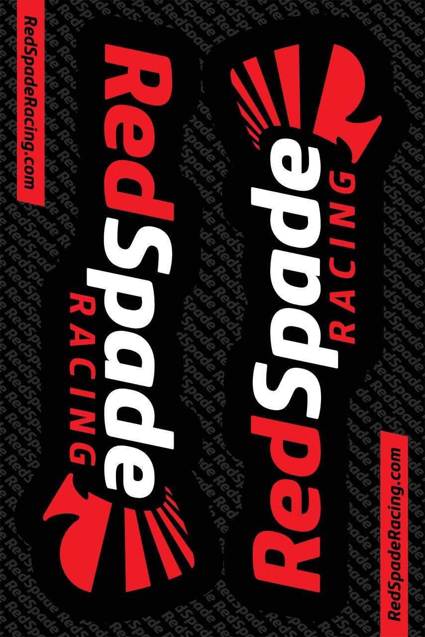 Red Racing Logo - Vinyl Logo Sticker Set - RedSpade Racing