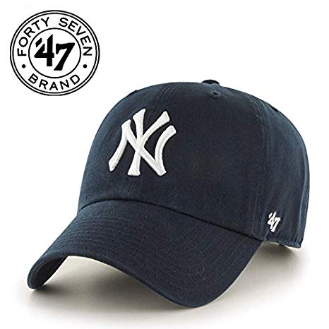 Yankees Cap Logo - Amazon.com : MLB New York Yankees '47 Brand Navy Basic Logo Clean Up