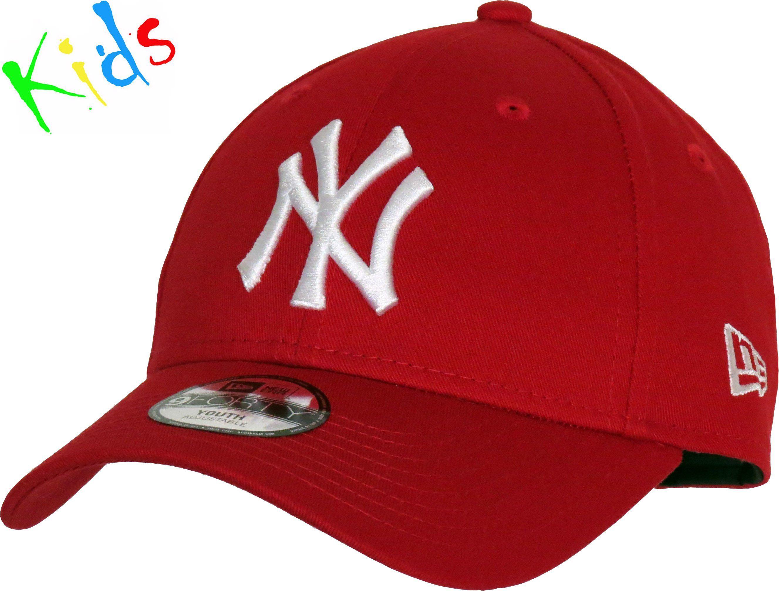 Yankees Cap Logo - NY Yankees New Era 940 Kids Scarlet Baseball Cap (Age 4 - 10 Years ...