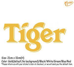 Tiger Beer Logo - Tiger BEER LOGO Wall Stickers 21cm Reflective Decal Business Signs