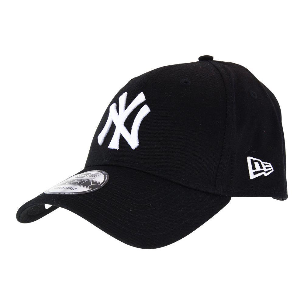 Yankees Cap Logo - New Era - New York Yankees 9FORTY Cap - Black/White | Hats By The ...