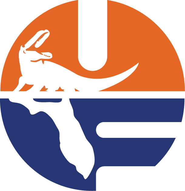 Florida Orange Logo - Florida Gators Primary Logo (1979) - Orange and Blue UF with Gator ...