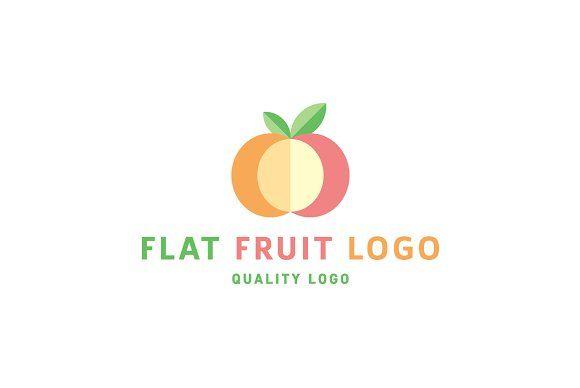 Fruit Logo - Flat Fruit Logo Logo Templates Creative Market