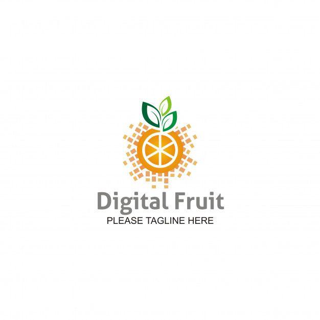 Fruit Logo - Digital fruit logo Vector | Premium Download