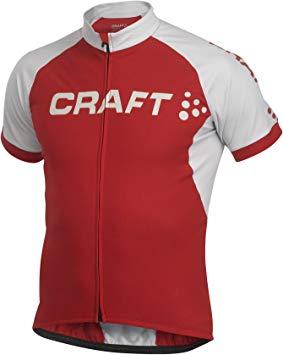 Red Ash Logo - Craft Men's Performance Bike Logo Jersey Red Ash White
