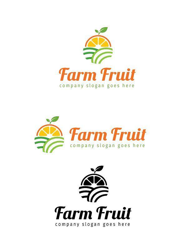 Fruit Logo - Farm Fruit Logo Logo Templates Creative Market