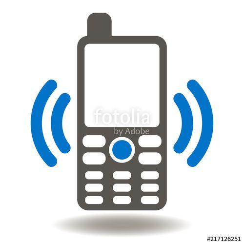 Mobile Telephone Logo - Phone mobile call icon vector. Telephone bell illustration. Contact