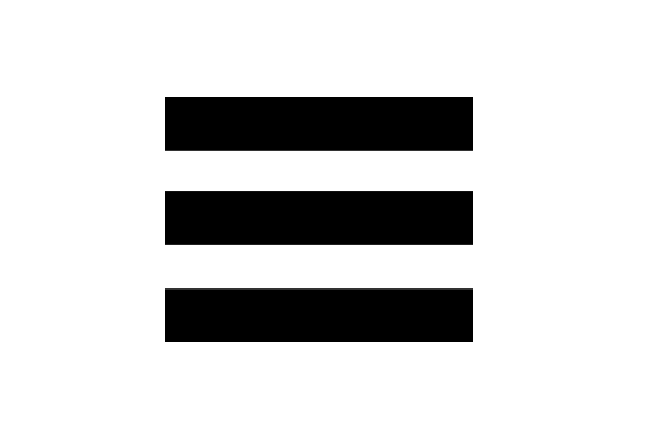 Black with Three Lines Logo - Three Line Menu Navicon