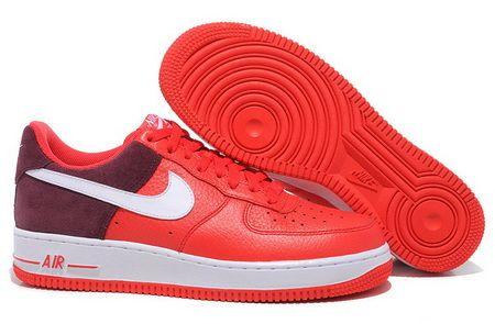 Red White OE Logo - Men Red White Air Force 1 Logo Sneakers From - £60.10