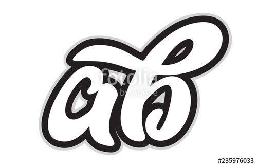 White Letter Logo - ab a b black and white alphabet letter logo combination icon design