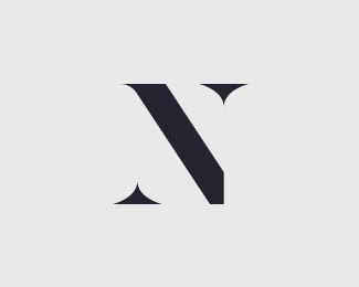 White Letter Logo - N Logo Designed