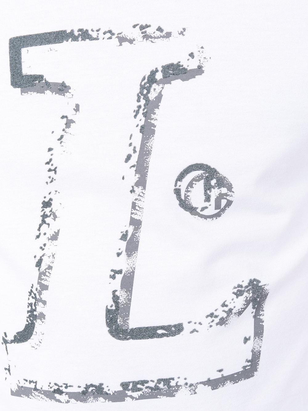 White Letter Logo - Lanvin Letter Logo Print T-shirt in White for Men - Lyst