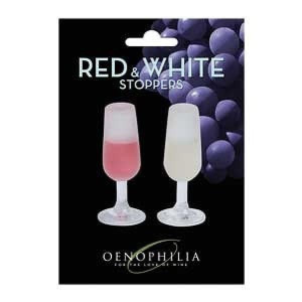 Red White OE Logo - Oenophilia Red & White Wine Stoppers<br /> 2 Pack Reserve