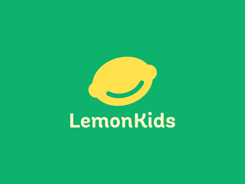 Simple Green Logo - Lemon Kids | Graphic Design | Logo design, Logos, Design