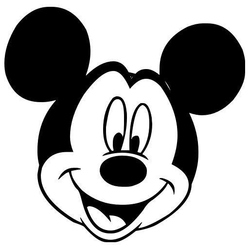 White Mickey Mouse Logo - Mickey Mouse Head | Black mickey mouse 16 icon - Free black Mickey ...
