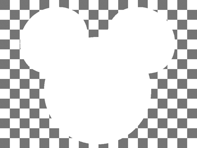 White Mickey Mouse Logo
