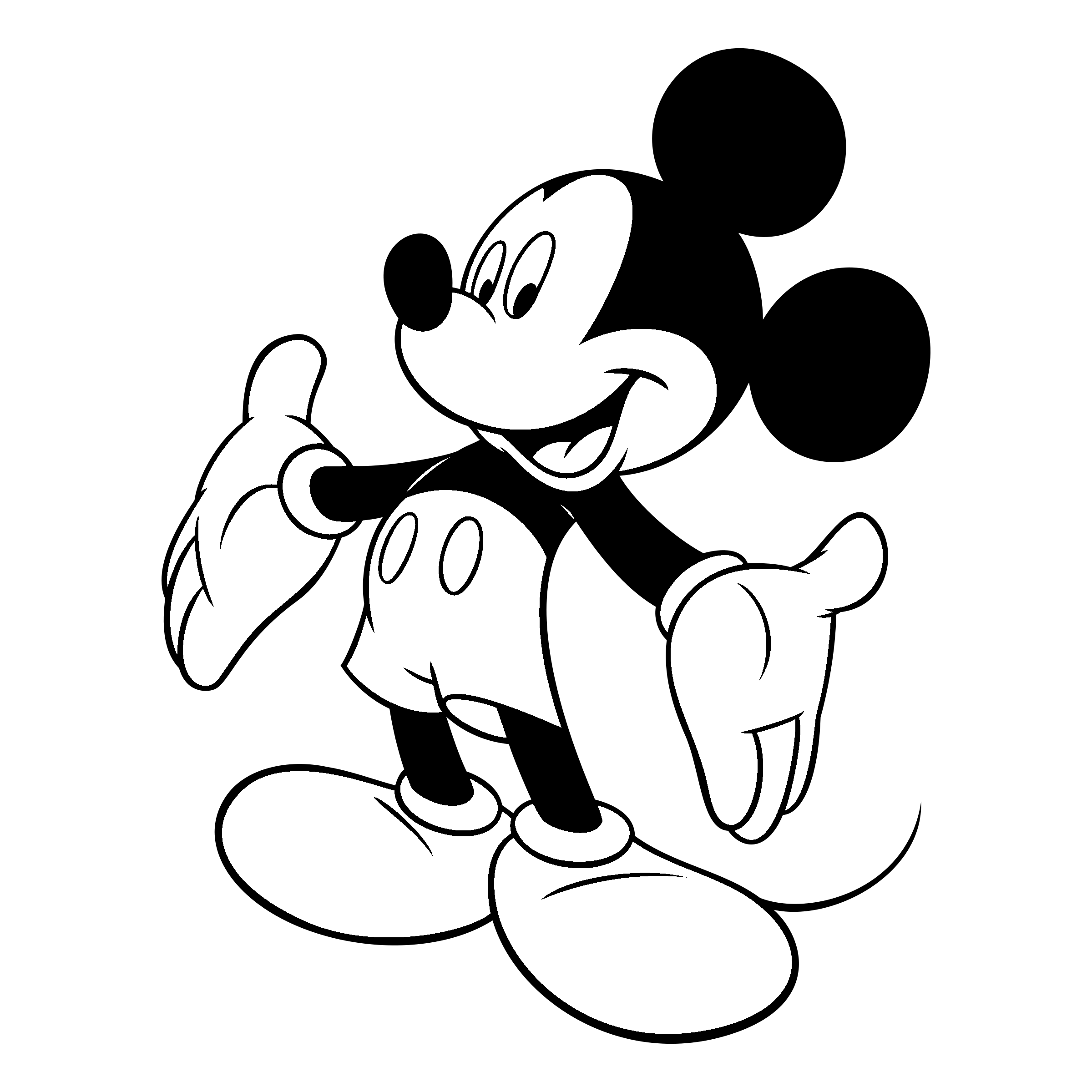 White Mickey Mouse Logo Logodix