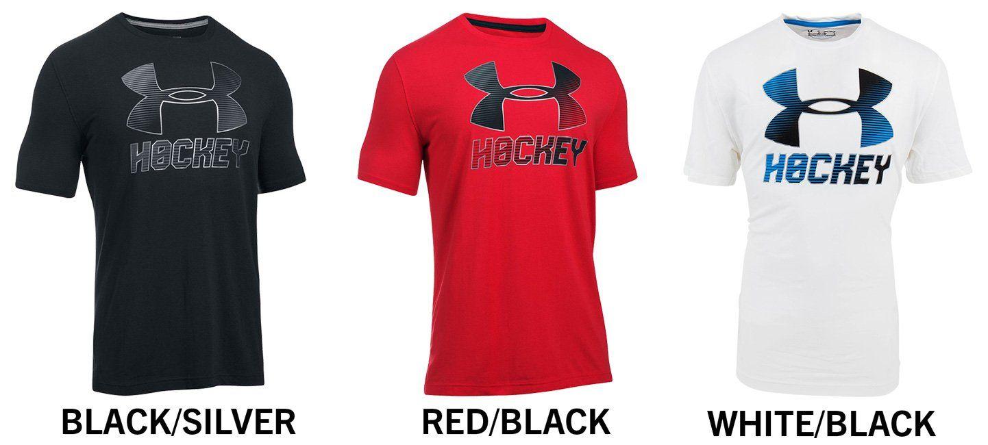Red Black White Hockey Logo - Under Armour Hockey Logo Senior Short Sleeve Tee Shirt