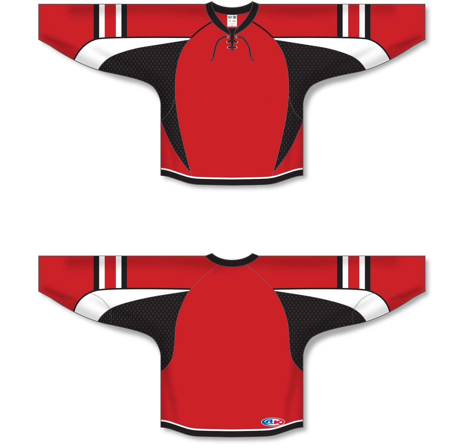 Red Black White Hockey Logo - H550D
