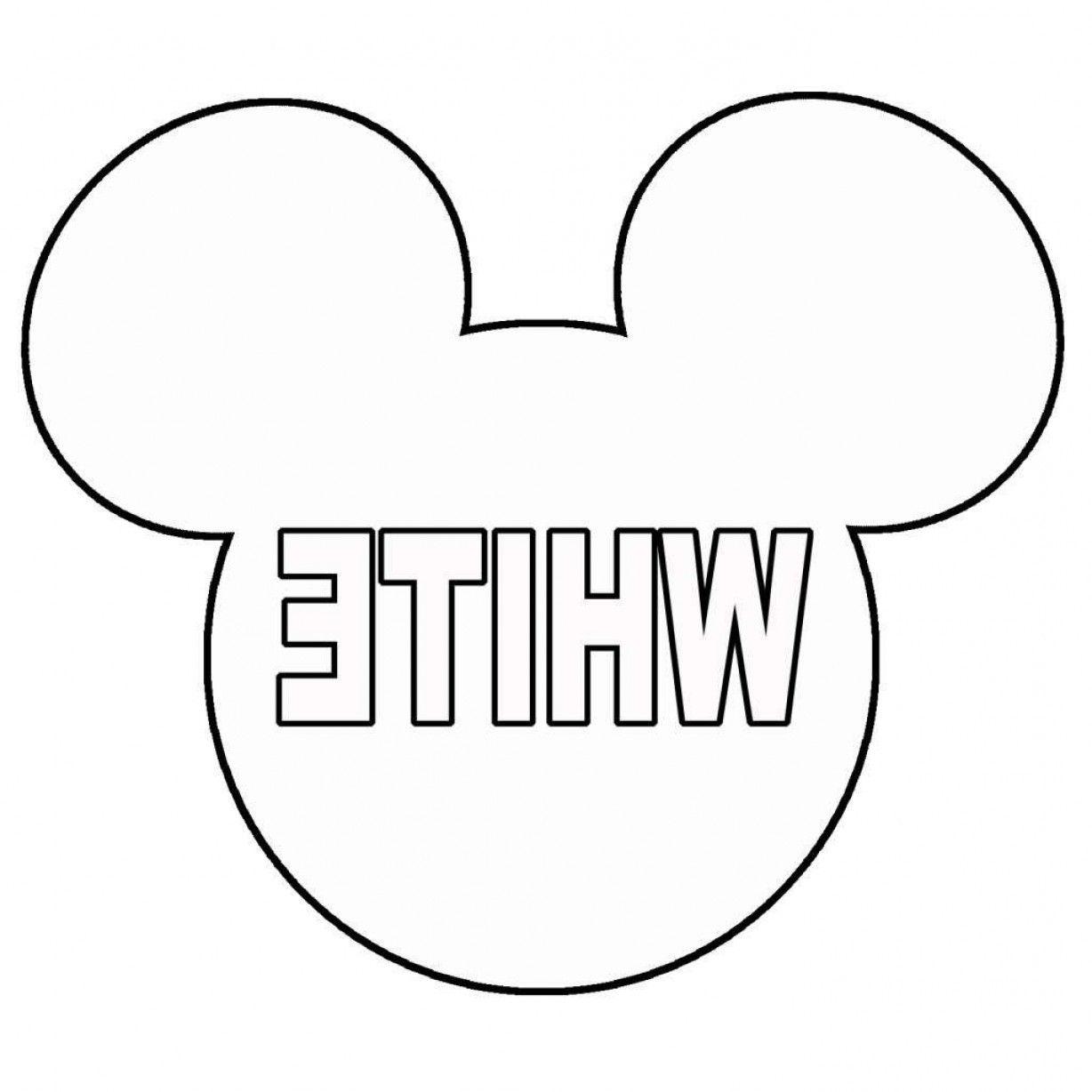 White Mickey Mouse Logo - Mickey Mouse Head Clipart Black And White