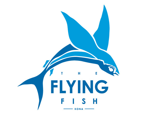 Flying Animals Logo - flying-fish-kona-logo-design | animal logo | Logos, Logo design ...
