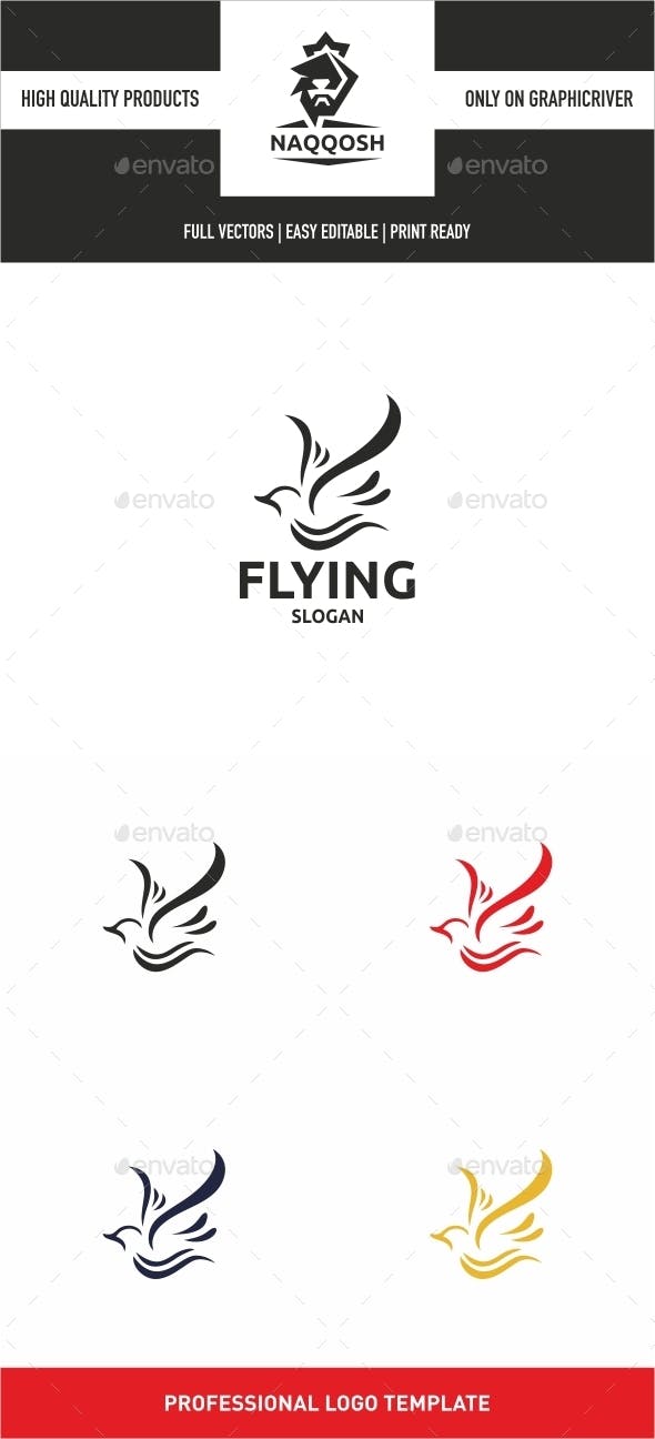 Flying Animals Logo - Flying by naqqosh | GraphicRiver
