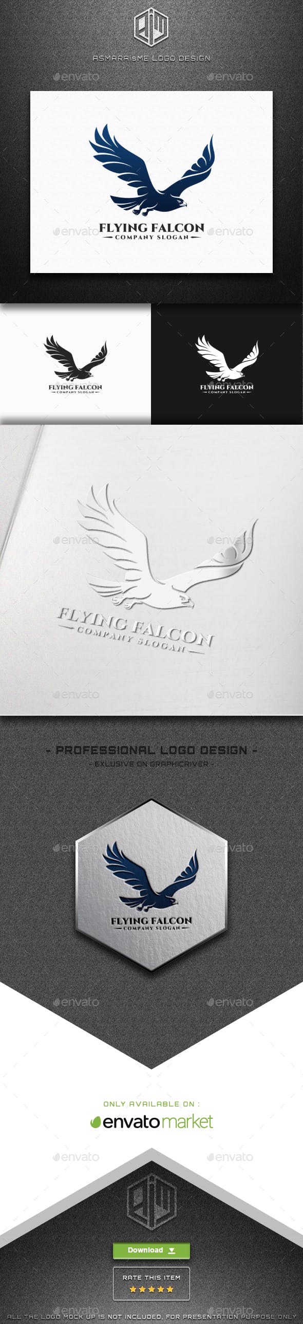 Flying Animals Logo - Flying Falcon Logo by ASMARAisME | GraphicRiver