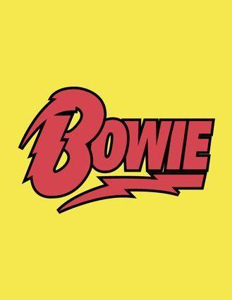 Glam Rock Band Logo - Bowie Lightning Bolt Throw Pillow by John Castell. Posters