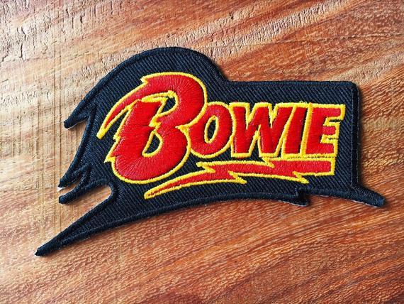 Glam Rock Band Logo - David Bowie Name Music Artist Actor Glam Rock Band Iron On Applique Patch New