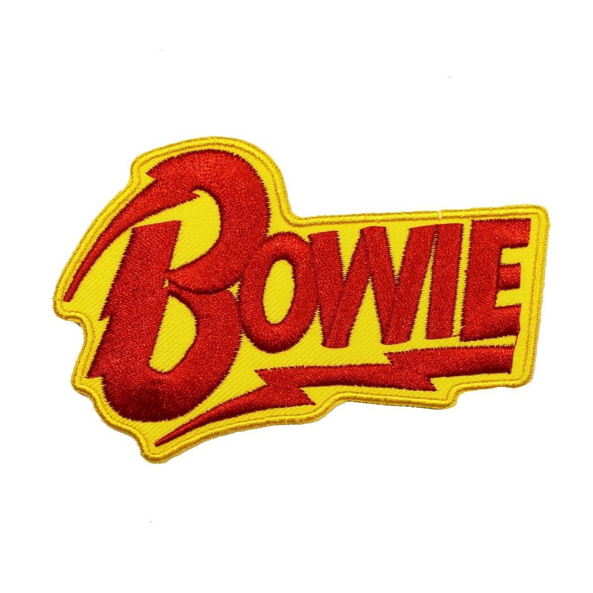 Glam Rock Band Logo - David Bowie Name Patch Music Artist Actor Glam Rock Band Iron On Applique