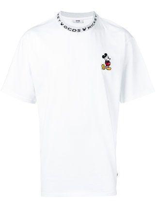 White Mickey Mouse Logo - Gcds GCDS x Disney Mickey Mouse logo T-shirt $103 - Buy Online ...