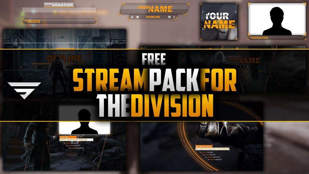 Division Twitch Logo - The Division Twitch Stream Pack Template | Free Download - YouTube