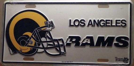 Rams Old Logo - NFL Los Angeles Rams Old Logo License Plate - New in plastic - Man ...