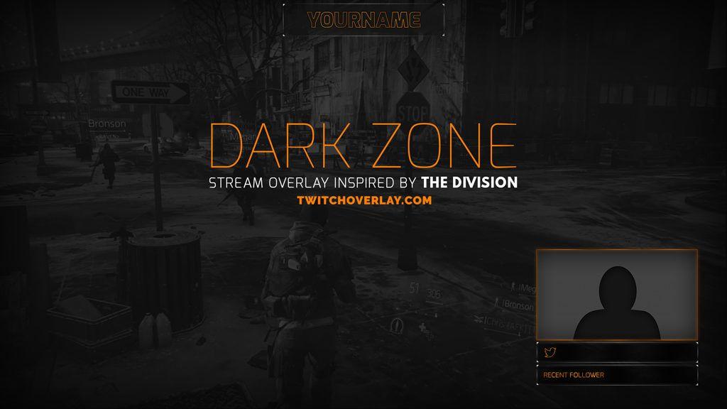 Division Twitch Logo - Dark Zone - The Division Stream Overlay - Twitch Overlay