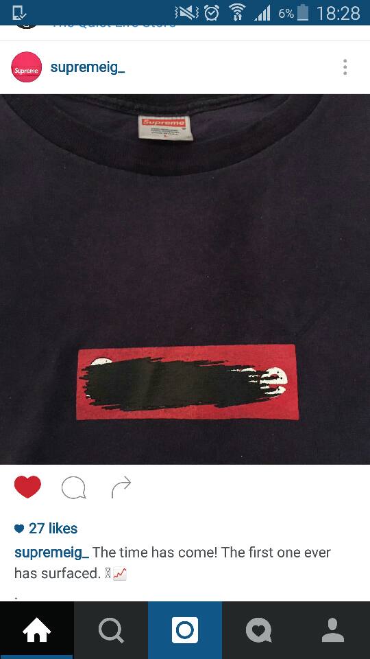 Sample Box Logo - A scratched out sample box logo tee has surfaced on IG
