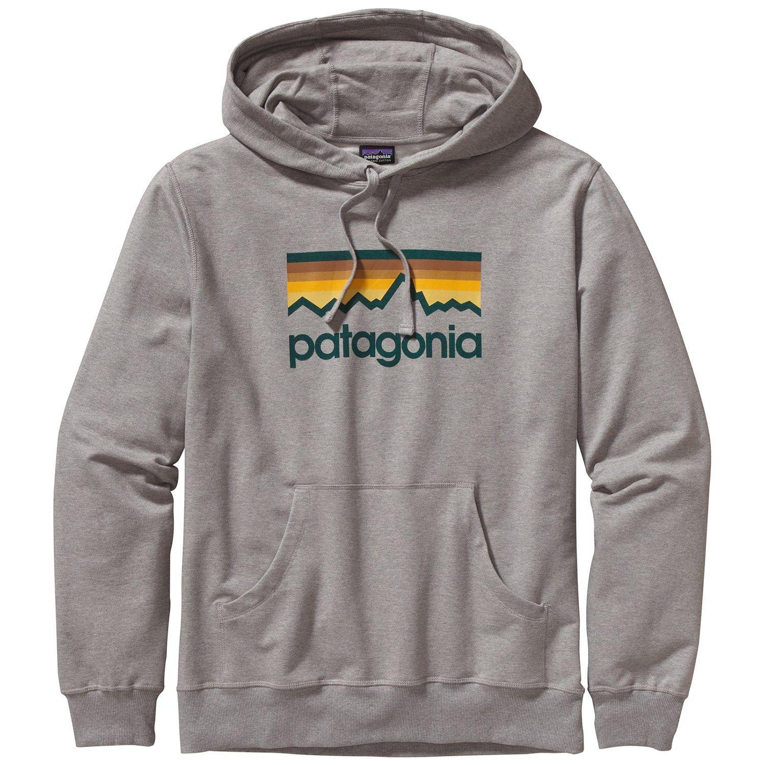 Grey Patagonia Logo - Patagonia Line Logo Midweight Pullover Hoodie