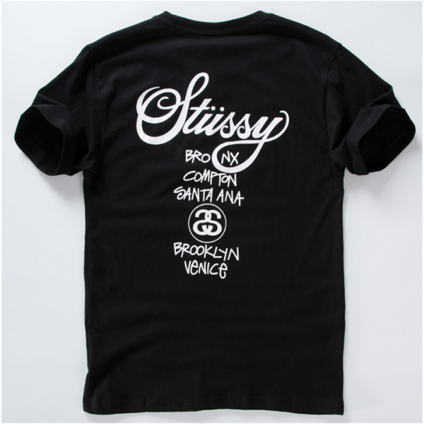 New Stussy Logo - NEW! Stussy Logo World Tour Crewneck T-shirt | Buy STUSSY Online