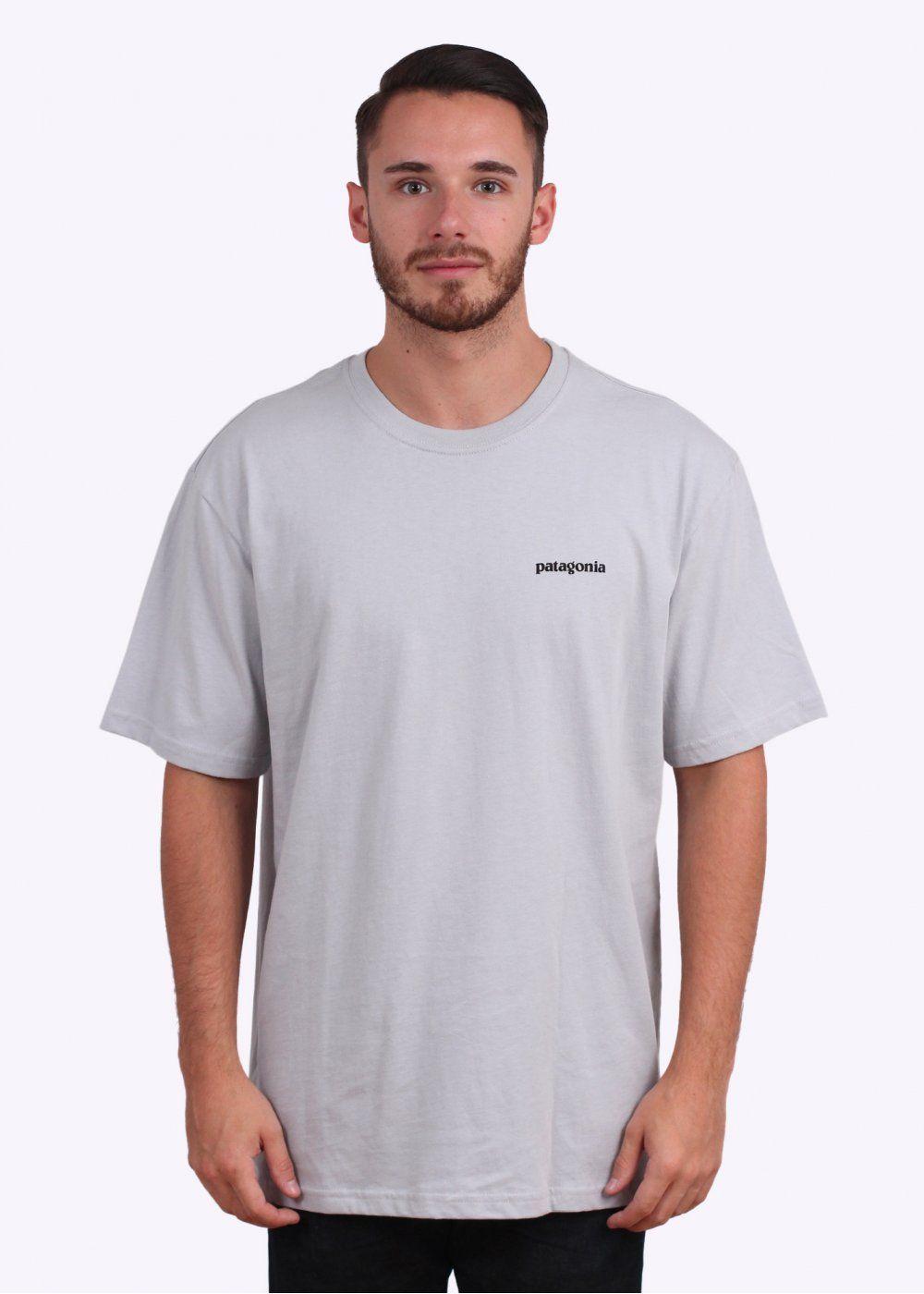 Grey Patagonia Logo - Patagonia P6 Logo Tee - Pebble Grey