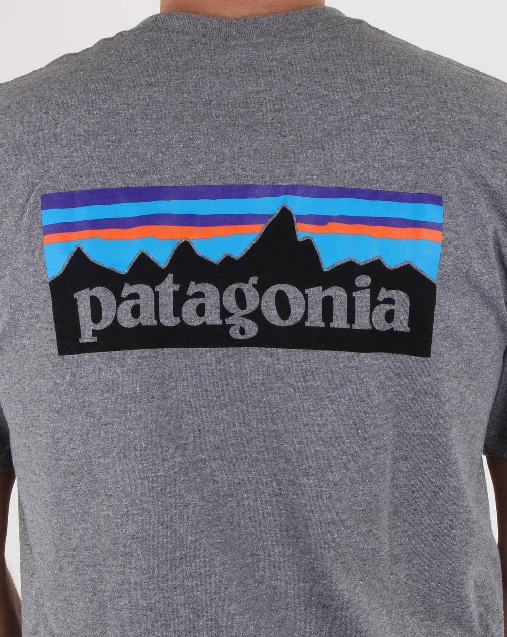 Grey Patagonia Logo - Patagonia P 6 Logo T Shirt Gravel Heather Grey