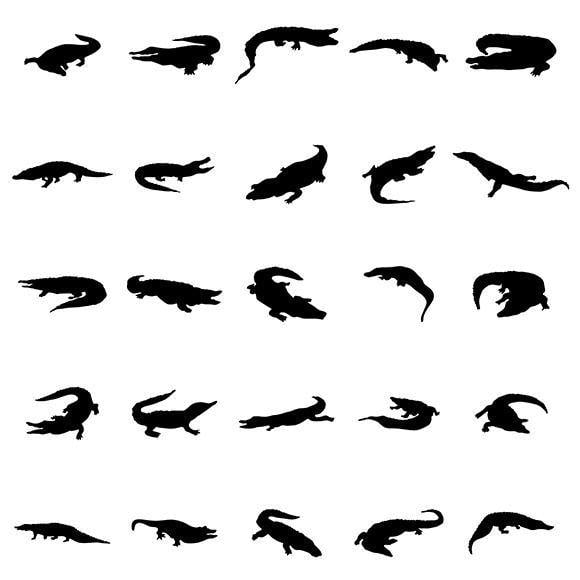 Crocodile Friend Logo - Crocodile silhouettes set by Juliars on Creative… | Creative Designs ...