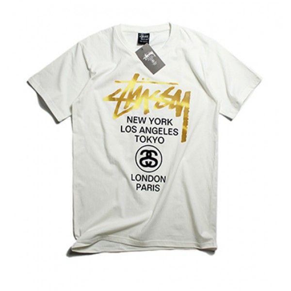 New Stussy Logo - NEW! Stussy Logo Gold Stampering T- Shirt| Buy Stussy Online