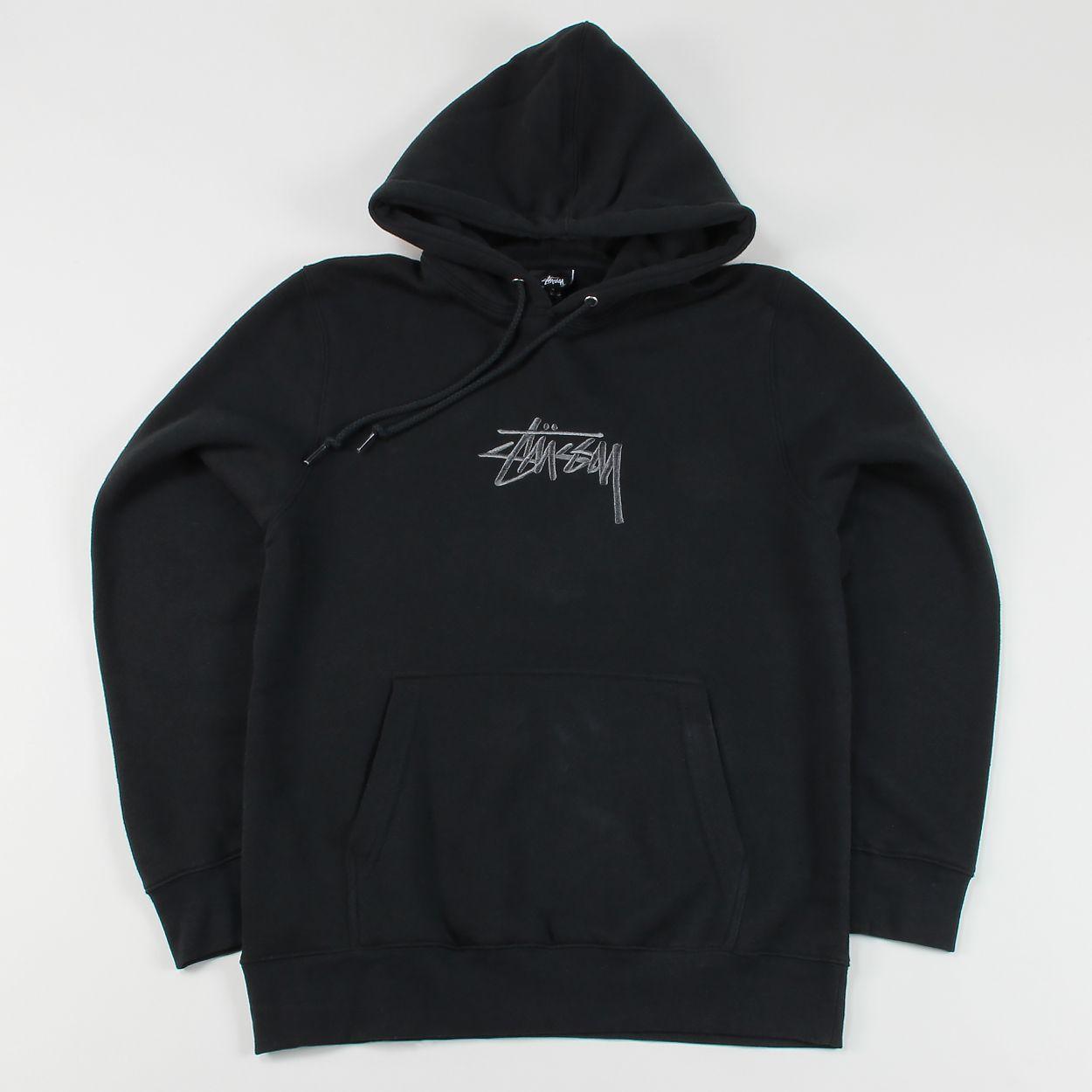 New Stussy Logo - Stussy Mens Streetwear New Stock App Hood Pull Over Top Black £83.00