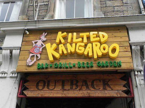 Kangaroo Restaurant Logo - Aussie Mixed Grill, The kilted Kangaroo, Stirling