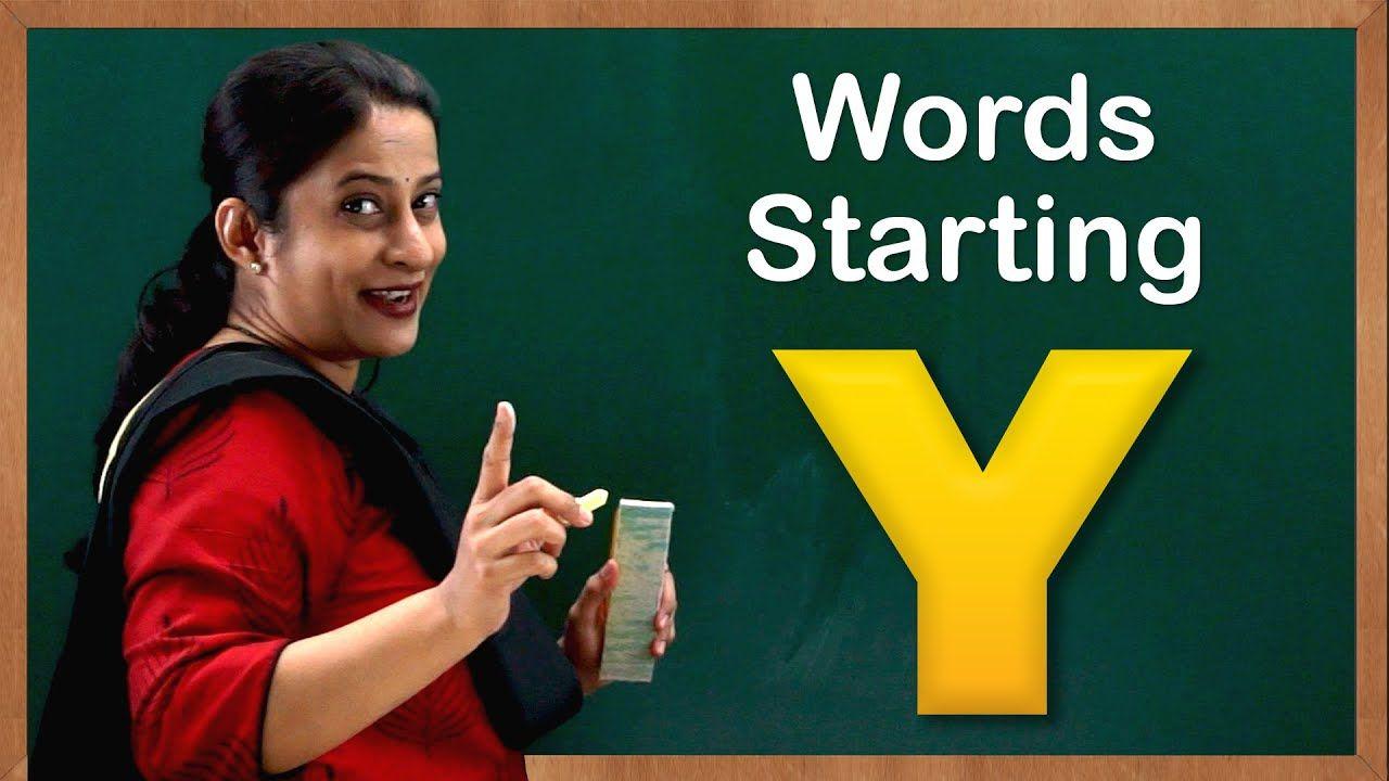 Verb Starts with V Logo - Learn Words Starting with Y | Flash Cards – Words Starting With ...