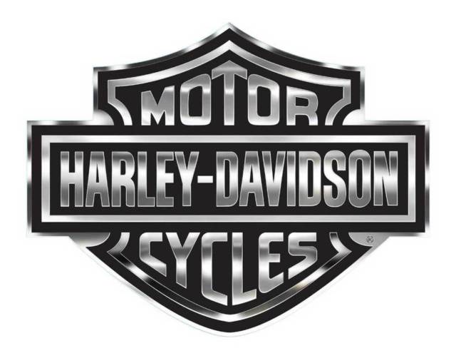 Bar and Shield Logo - Harley Davidson Decal Chrome Bar & Shield Logo X Large 30 X 40 Inch