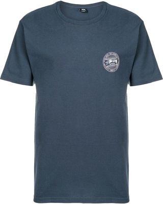 New Stussy Logo - New Savings on Stussy logo print T-shirt - Blue